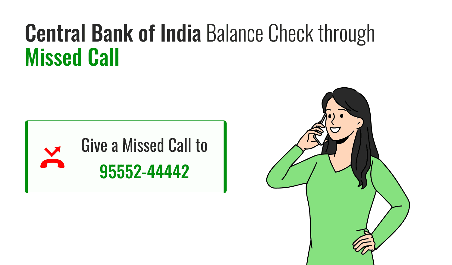 Central Bank of India Balance Check through Missed Call Facility